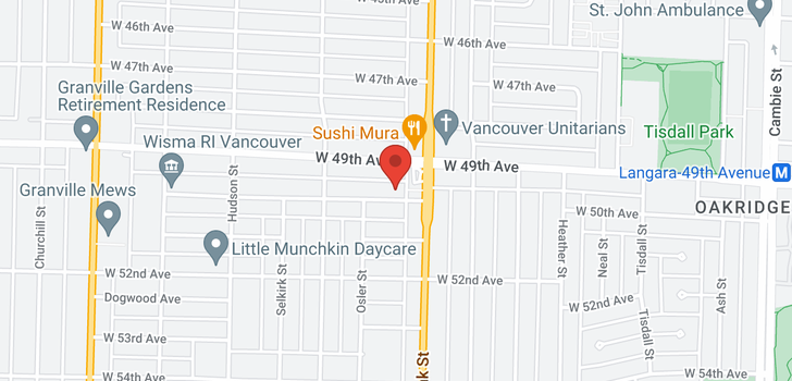 map of 1045 W 50TH AVENUE